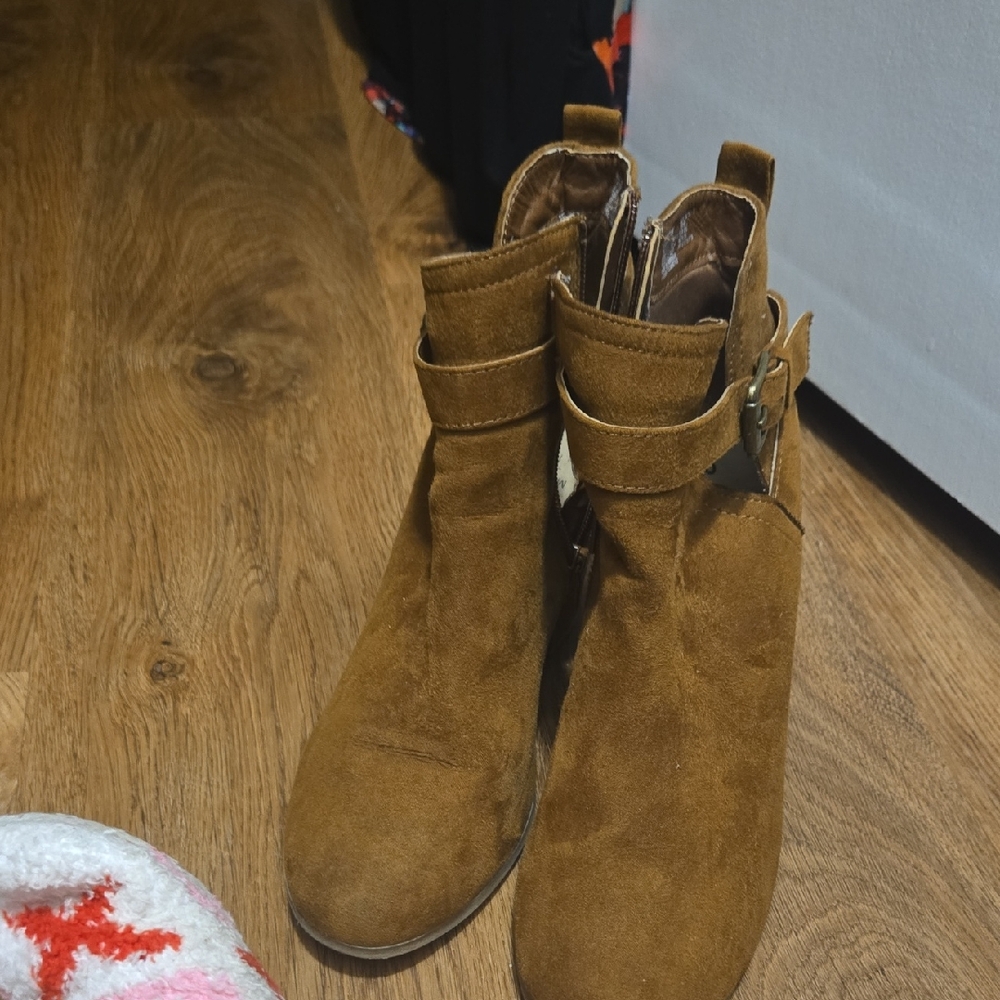 Time and Tru Tan Ankle Booties
